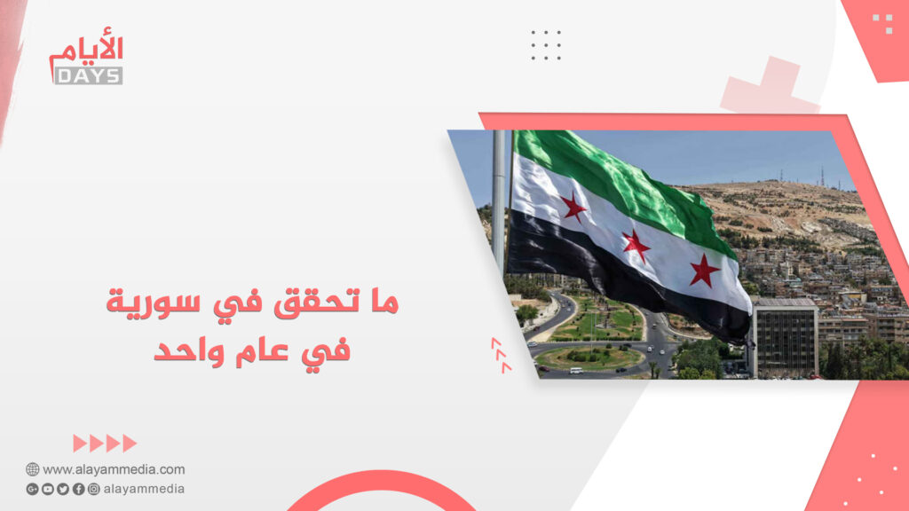 ما تحقق في سورية في عام واحد